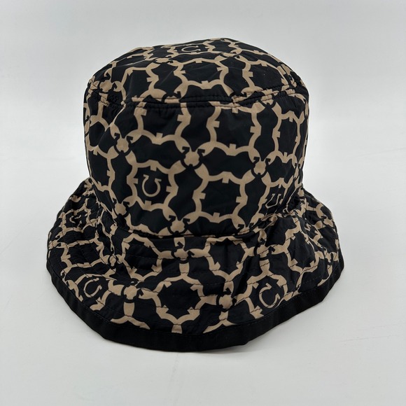 Salvatore Ferragamo Accessories - Salvatore Ferragamo Gancini Logo Bucket Hat Black Tan Made in Italy Size 57 $570